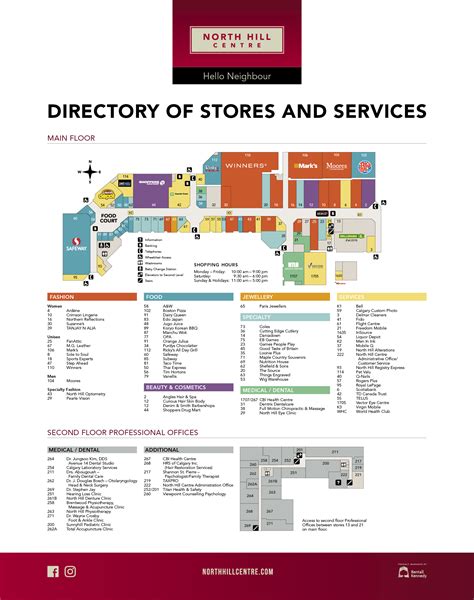 chinook mall directory